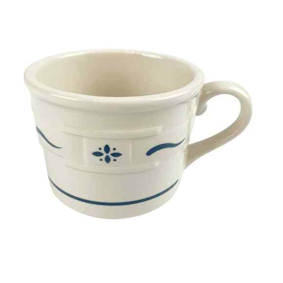 Longaberger Set of 2 Mugs Woven Traditions Heritage Blue USA Replacement - Picture 2 of 9